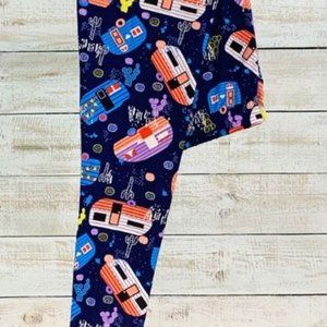 BLUE CAMPER RV LEGGINGS  XS, OS, 3X-5X